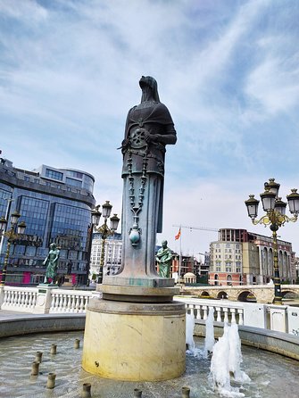 Day tour to Skopje, North Macedonia - Small Group - Crossing the Stone Bridge into the modern center