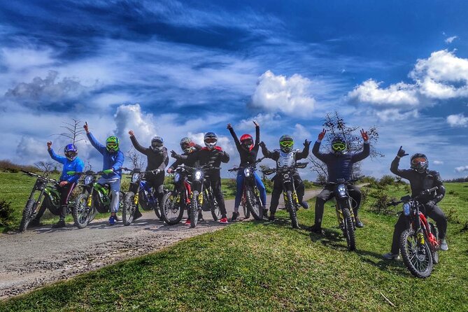E-Motorcycle Tour in Old Rock Monastery and Old Roman Fortress - The off-road route through fields, forest, and rock