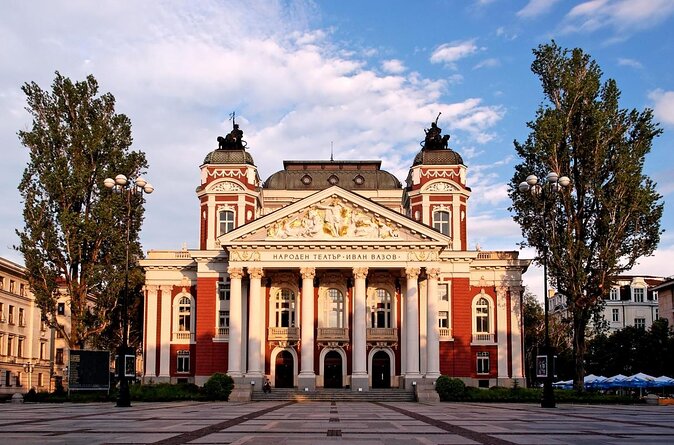 Sofia by Night Panoramic Tour with Dinner and Folklore Show - The Russian Church, National Theater, and government quarter