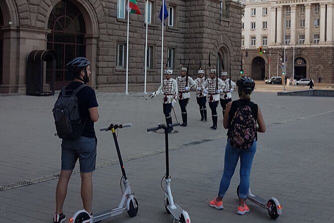 Sofia on an Electric Scooter - Guided Tour - Alexander Nevsky Square After Dark
